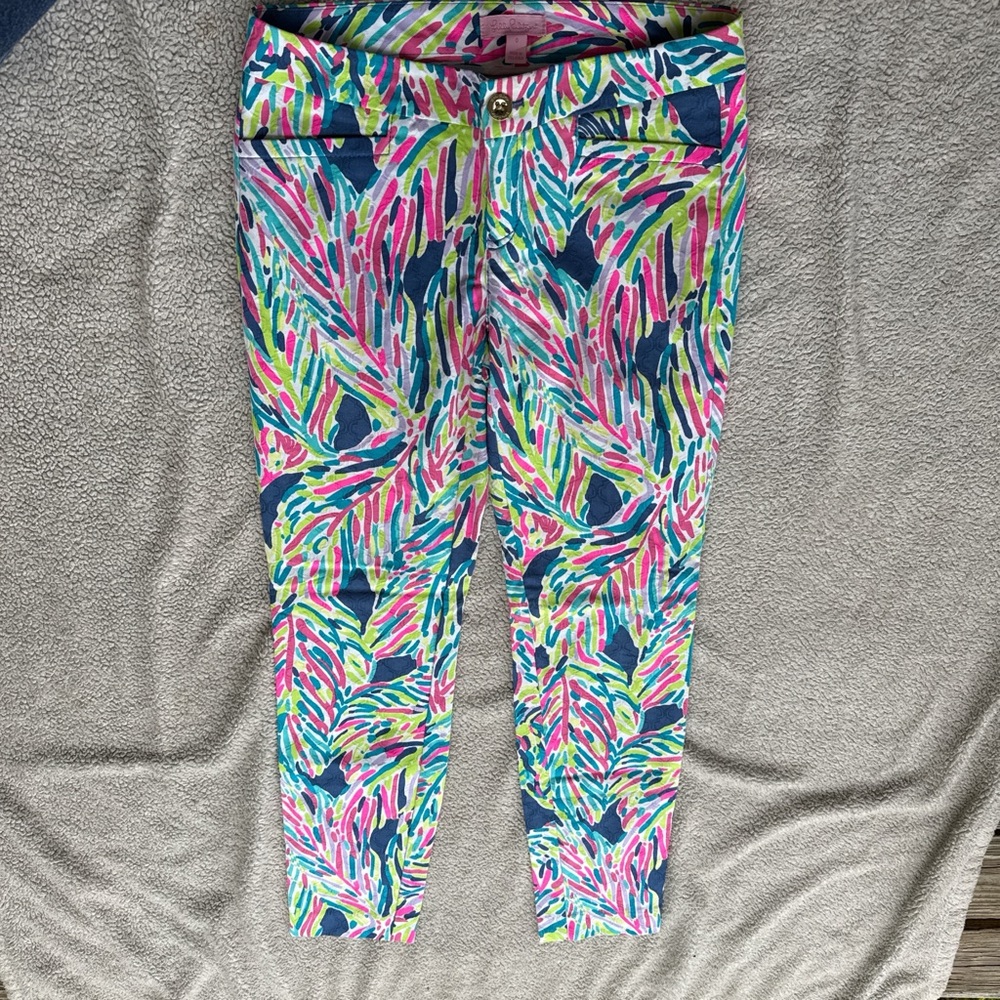 Lilly Pulitzer Leggings - Pink Blue Green Yellow